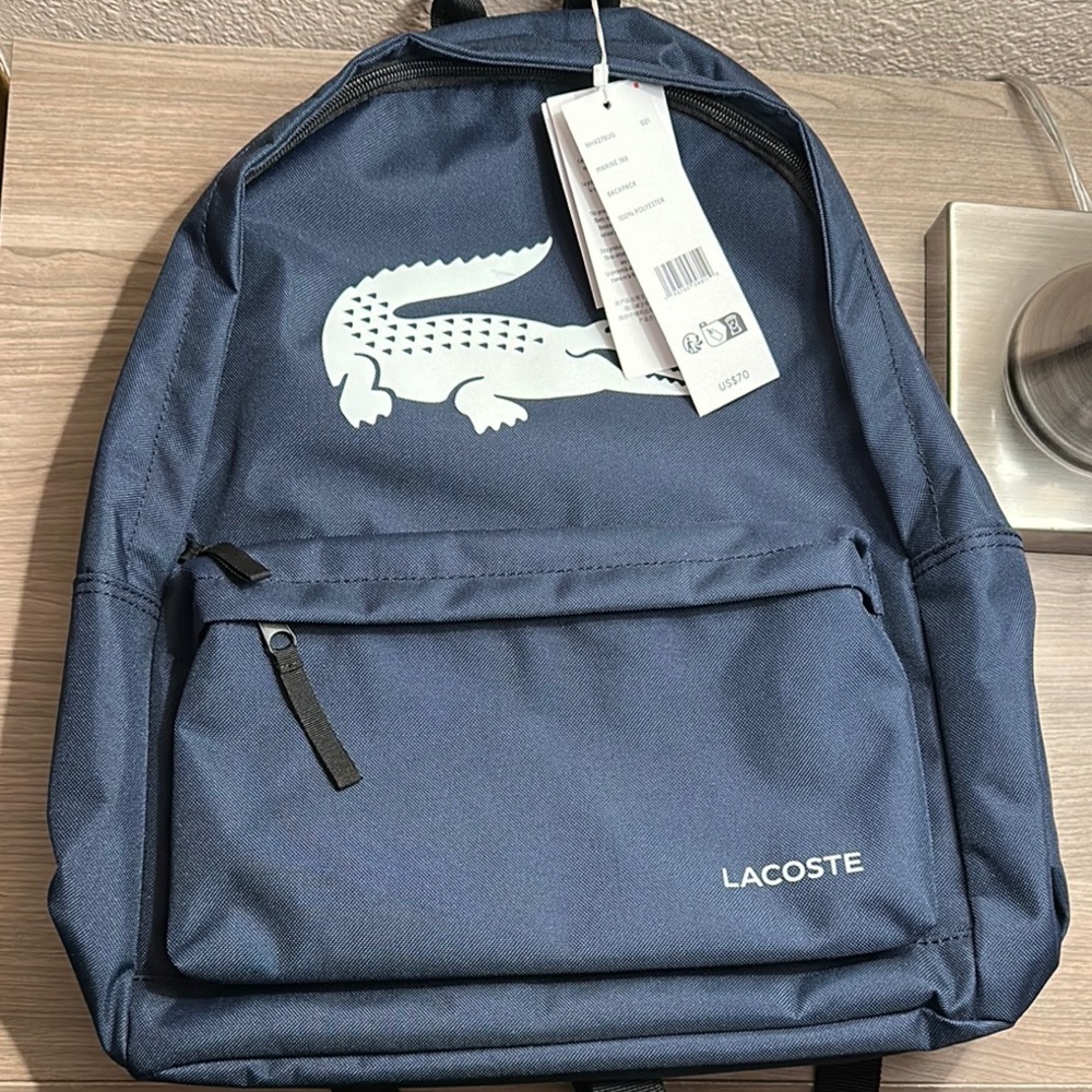 Lacoste Navy Backpack for Men